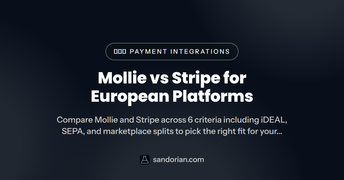 Mollie vs Stripe: Which Fits a European Platform?