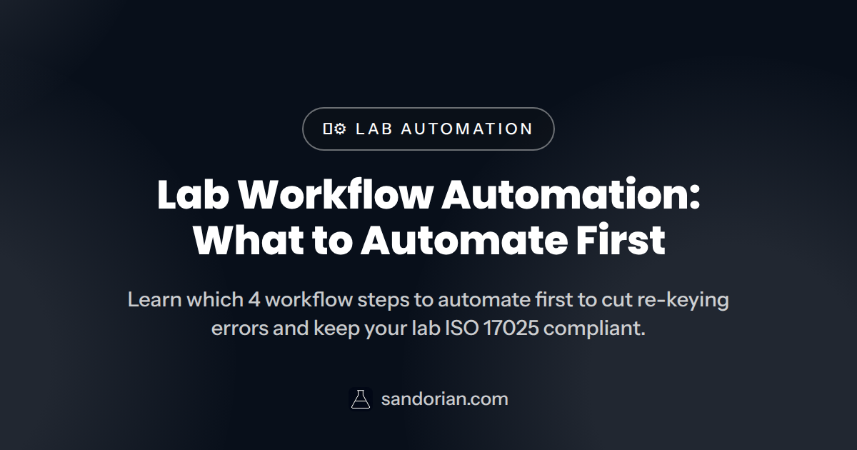 Lab Workflow Automation: What to Automate First