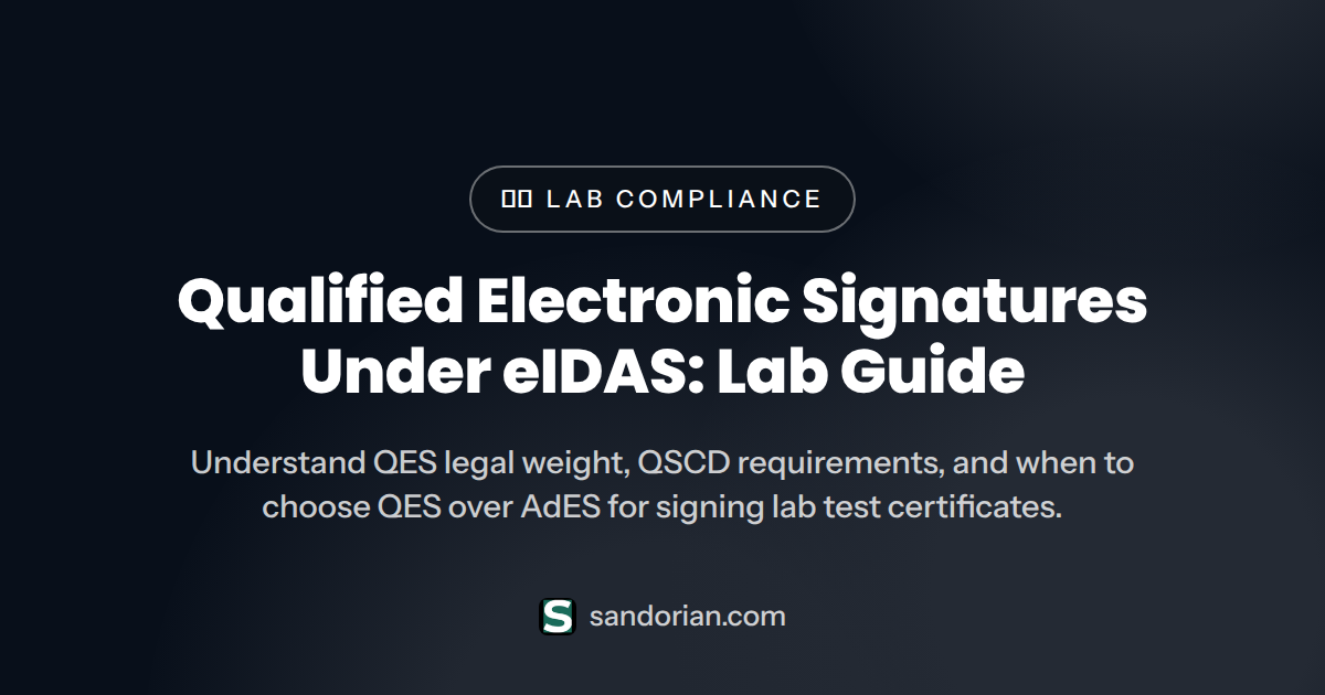 Qualified Electronic Signatures Under eIDAS: Lab Use Cases