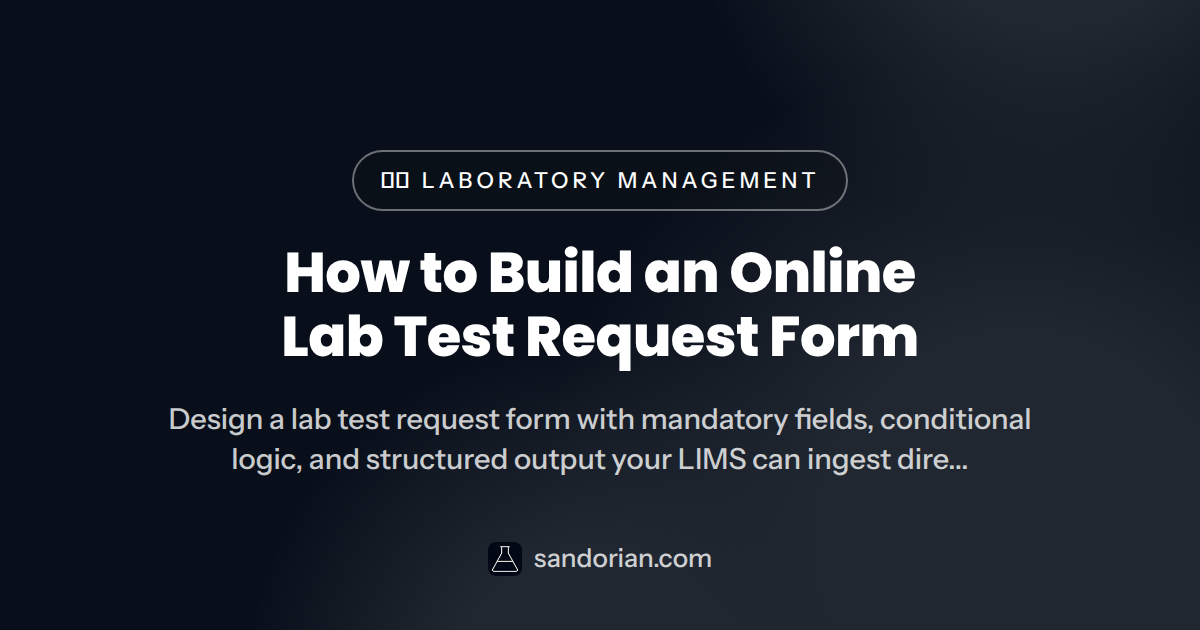 Online Test Request Form for Labs: How to Build One