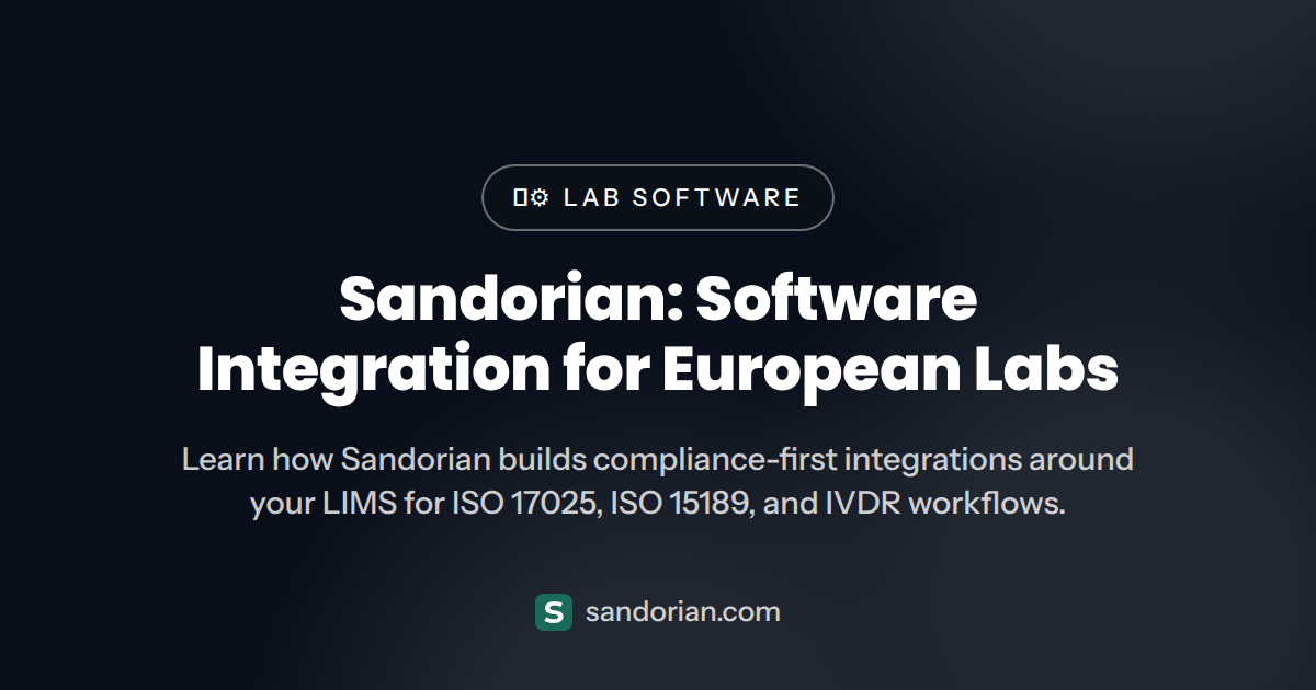 Sandorian: Software Integration Partner for European Labs